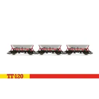 Set tří výsypných vozů Railfreight HAA, HAA, IV.–V. epocha, TT, Hornby TT6037