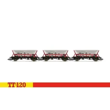 Set tří výsypných vozů Railfreight HAA, HAA, IV.–V. epocha, TT, Hornby TT6037