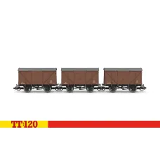 Set tří krytých nákladních vozů ,,Vent Van”, BR, III. epocha, TT, Hornby TT6044
