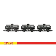 Set tří kotlových vozů 12T ,,Royal Daylight”, I. epocha, TT, Hornby TT6046