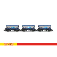 Set tří výsypných vozů CDA ,,ECC International”, ECC, IV.–V. epocha, TT, Hornby TT6049