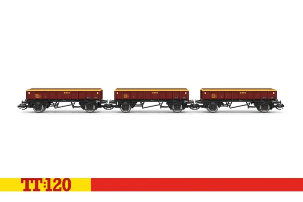 Set tří zátěžových vozů EWS (MHA) ,,Coalfish”, EWS, V. epocha, TT, Hornby TT6051