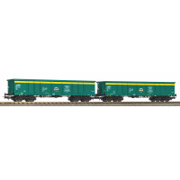 Set dvou otevřených čtyřosých vozů Eaos, PKP Cargo, V. epocha, H0, Piko 28314