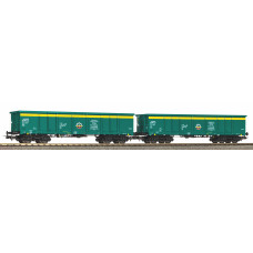 Set dvou otevřených čtyřosých vozů Eaos, PKP Cargo, V. epocha, H0, Piko 28314