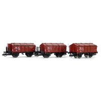 Set tří vozů na vápno, s klapkami, ČSD, III. epocha, TT, PMT 65295