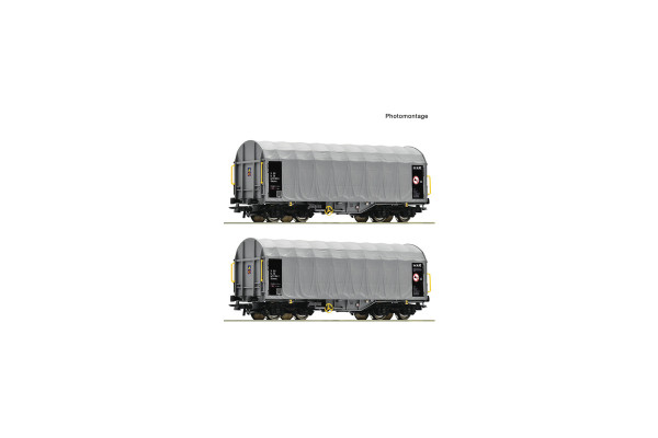Set dvou vozů s posuvnou plachtou Shimmns, ČD, V.–VI. epocha, H0, Roco 6600144