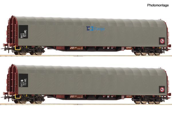 Set dvou vozů s posuvnou plachtou Rils, ČD Cargo, VI. epocha, H0, Roco 6600159