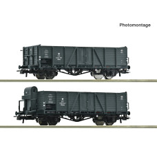 Set dvou otevřených dvounápravových vozů Wddo(h), PKP, III. epocha, H0, Roco 6600216