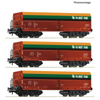 Set tří samovýsypných vozů řady Fals, Pol-Miedz Trans, VI. epocha, H0, Roco 6600218