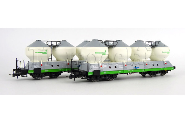 Set dvou nádobových vozů Uacs, ČD, V. epocha, H0, Roco 6600237