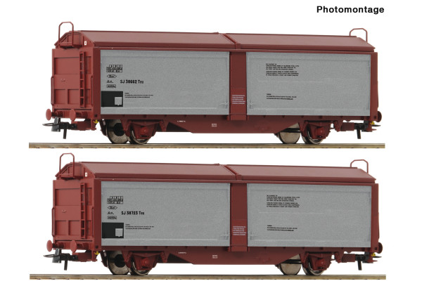 Set dvou vozů s posuvnými stěnami, SJ, IV. epocha, H0, Tillig 6600257 Set dvou vozů s posuvnými stěnami, SJ, IV. epocha, H0, Tillig 6600257
