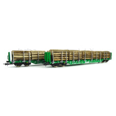 Set dvou klanicových vozů s nákladem dřeva, OnRail, VI. epocha, H0 Roco 6600319 Set dvou klanicových vozů s nákladem dřeva, OnRail, VI. epocha, H0 Roco 6600319