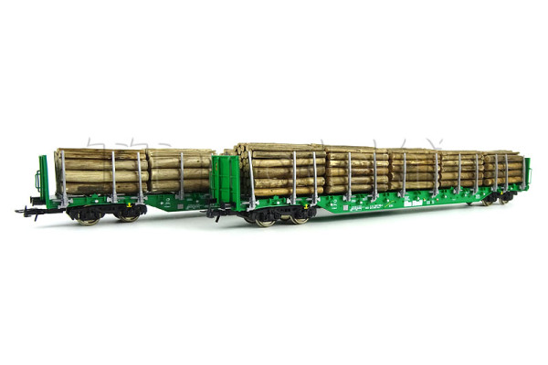 Set dvou klanicových vozů s nákladem dřeva, OnRail, VI. epocha, H0 Roco 6600319 Set dvou klanicových vozů s nákladem dřeva, OnRail, VI. epocha, H0 Roco 6600319