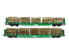 Set dvou klanicových vozů s nákladem dřeva, OnRail, VI. epocha, H0 Roco 6600319 Set dvou klanicových vozů s nákladem dřeva, OnRail, VI. epocha, H0 Roco 6600319