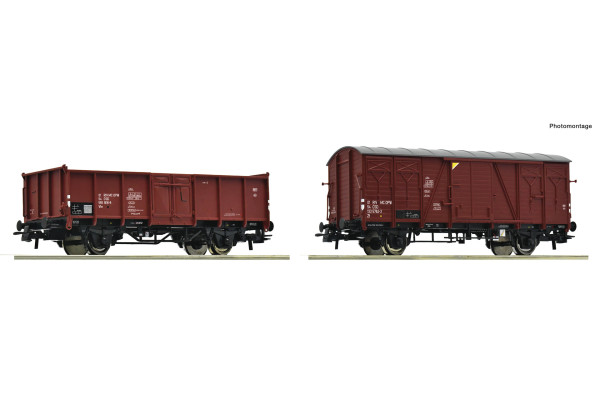 Set dvou nákladních vozů, ČSD, IV. epocha, H0, Roco 6600431 Set dvou nákladních vozů, ČSD, IV. epocha, H0, Roco 6600431