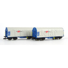 Set dvou vozů Shimmns s posuvnou plachtou, RCW, VI. epocha, TT, Roco 6680007-1