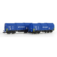 Set dvou vozů Shimmns s teleskopickými stěnami, PKP Cargo, VI. epocha, TT, Roco 6680008-1
