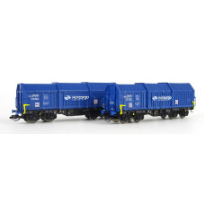 Set dvou vozů Shimmns s teleskopickými stěnami, PKP Cargo, VI. epocha, TT, Roco 6680008-1