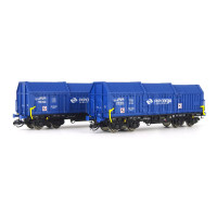 Set dvou vozů Shimmns s posuvnými stěnami, PKP Cargo, VI. epocha, TT, Roco 6680008