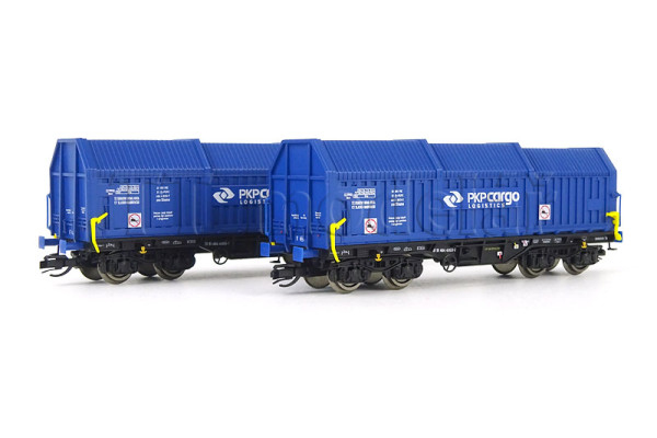 Set dvou vozů Shimmns s posuvnými stěnami, PKP Cargo, VI. epocha, TT, Roco 6680008