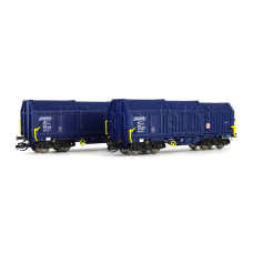 Set dvou vozů s posuvnými stěnami řady Shimmns, ZSSK Cargo, VI. epocha, TT, Roco 6680013 Set dvou vozů s posuvnými stěnami řady Shimmns, ZSSK Cargo, VI. epocha, TT, Roco 6680013