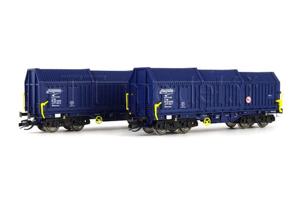Set dvou vozů s posuvnými stěnami řady Shimmns, ZSSK Cargo, VI. epocha, TT, Roco 6680013 Set dvou vozů s posuvnými stěnami řady Shimmns, ZSSK Cargo, VI. epocha, TT, Roco 6680013