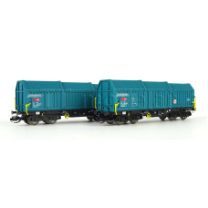 Set dvou vozů s posuvnými stěnami řady Shimmns, SBB, VI. epocha, TT, Roco 6680014