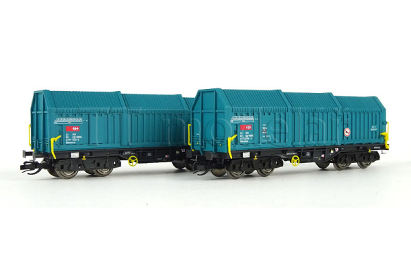 Set dvou vozů s posuvnými stěnami řady Shimmns, SBB, VI. epocha, TT, Roco 6680014 Set dvou vozů s posuvnými stěnami řady Shimmns, SBB, VI. epocha, TT, Roco 6680014