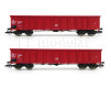 Set dvou otevřených vysokostěnných vozů řady Eas-u, ČSD, IV. epocha, TT, Roco 6680015