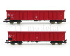 Set dvou otevřených vysokostěnných vozů řady Eas-u, ČSD, IV. epocha, TT, Roco 6680015