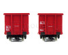 Set dvou otevřených vysokostěnných vozů řady Eas-u, ČSD, IV. epocha, TT, Roco 6680015