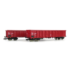 Set dvou otevřených vysokostěnných vozů řady Eas-u, ČSD, IV. epocha, TT, Roco 6680015