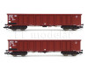 Set dvou otevřených vysokostěnných vozů řady Eanos, DB, IV. epocha, TT, Roco 6680016