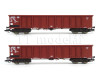 Set dvou otevřených vysokostěnných vozů řady Eanos, DB, IV. epocha, TT, Roco 6680016