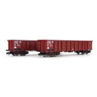 Set dvou otevřených vysokostěnných vozů řady Eanos, DB, IV. epocha, TT, Roco 6680016