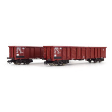 Set dvou otevřených vysokostěnných vozů řady Eanos, DB, IV. epocha, TT, Roco 6680016