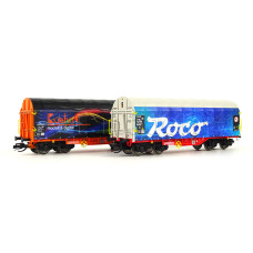 Set dvou vozů řady Shimmns, potisk Kühn & Roco, VI. epocha, TT, jednorázová série, Roco 6680022 Set dvou vozů řady Shimmns, potisk Kühn & Roco, VI. epocha, TT, jednorázová série, Roco 6680022