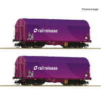Set dvou vozů Shimmns s posuvnou plachtou, Railrelease, VI. epocha, TT, Roco 6680024