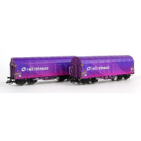 Set dvou vozů Shimmns s posuvnou plachtou, Railrelease, VI. epocha, TT, Roco 6680024