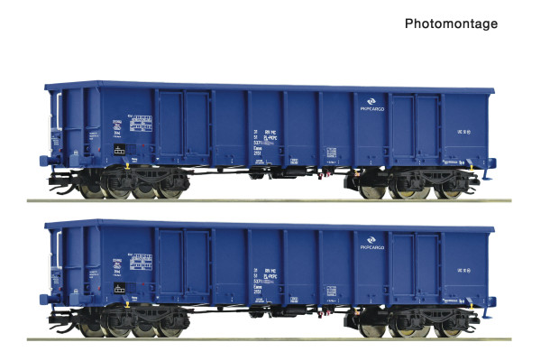 Set dvou otevřených vozů Eaons, PKP Cargo, VI. epocha, TT, Roco 6680033
