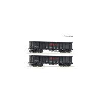 Set dvou otevřených čtyřosých vozů Eanos, Ermewa, VI. epocha, TT, Roco 6680053