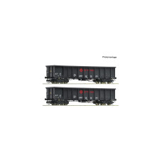 Set dvou otevřených čtyřosých vozů Eanos, Ermewa, VI. epocha, TT, Roco 6680053 Set dvou otevřených čtyřosých vozů Eanos, Ermewa, VI. epocha, TT, Roco 6680053