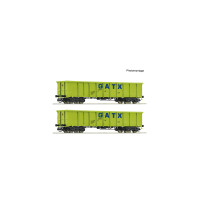 Set dvou otevřených čtyřosých vozů Eanos, GATX, VI. epocha, TT, Roco 6680054