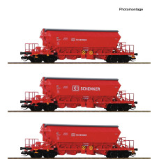 Set tří vozů Taoos pro přepravu draselné soli, DB Schenker, VI. epocha, TT, Roco 6680062