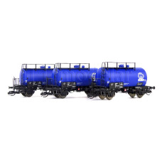 Set tří kotlových vozů typu Deutz, DR, BUNA, IV. epocha, TT, Saxonia 120069