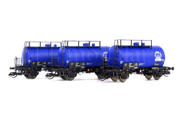 Set tří kotlových vozů typu Deutz, DR, BUNA, IV. epocha, TT, Saxonia 120069