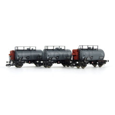 Set tří kotlových vozů typu Deutz, DRG, "Ölverein 2", II. epocha, nová provozní čísla, TT, Saxonia 120114-2