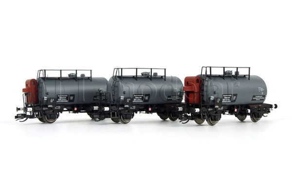 Set tří kotlových vozů typu Deutz, DRG, "Ölverein 2", II. epocha, nová provozní čísla, TT, Saxonia 120114-2 Set tří kotlových vozů typu Deutz, DRG, "Ölverein 2", II. epocha, nová provozní čísla, TT, Saxonia 120114-2
