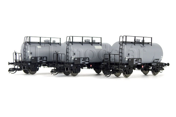 Set tří kotlových vozů typu Deutz, DR, šedé s fleky, IV. epocha, TT, Saxonia 120118