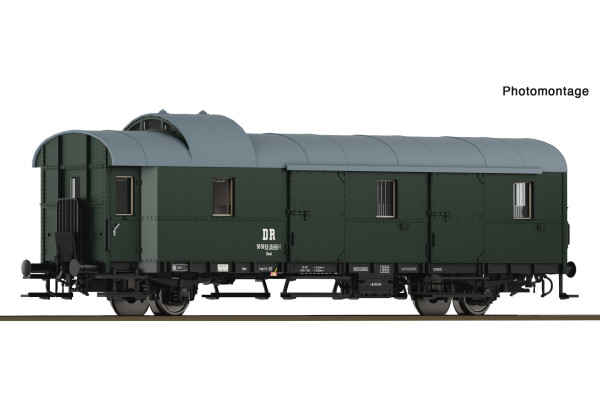 Zavazadlový vůz Daai, DR, se střešní nástavbou, IV. epocha, TT, Roco 6280052